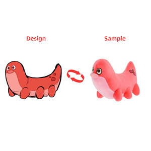 Peluche Personalizzato a Forma di Animale, Giocattoli Morbidi Imbottiti Completamente Personalizzabili con Vari Tessuti in Pelliccia Sintetica - Product Image 1