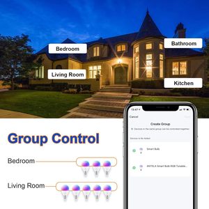 Lampadina LED Intelligente Antela E14 4.5W, Controllo WiFi via App, Dimmerabile RGB, Luce Bianca, Montaggio a Soffitto - Product Image 2