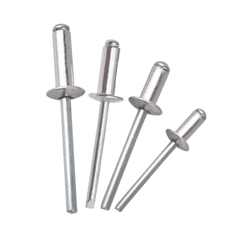 Factory Direct Impact rivets with zinc plated Bulb Tite Plain Dome Head Aluminum blind Pop Rivets for Doors and Windows