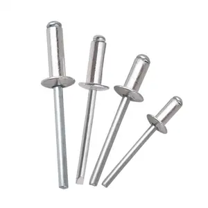 Factory Direct Impact Rivets With Zinc Plated Bulb Tite Plain Dome Head Aluminum Blind Pop Rivets For Doors And Windows