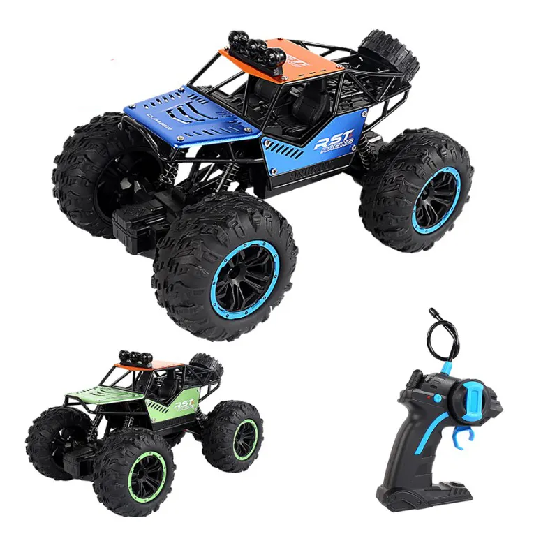 2.4G Alloy Metal Car 4CH Highlight Led Climbing Outdoor Play Remote Control Truck RTR Off Road All Terrain Rc Hobby Car For Kid