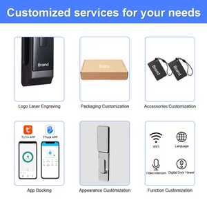 चीन थोक ट्यूया स्मार्ट एल्यूमीनियम मिश्र धातु लकड़ी/ग्लास लॉक कैमरा फिंगरप्रिंट वास्तविक समय इंटरकॉम 3 डी पहचान फेस अनलॉक - Product Image 4