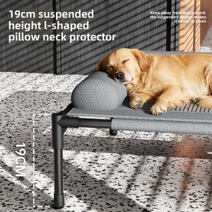 Elevated Summer Cooling Pet <b>Bed</b> Stainless Steel Frame Washable Breathable Dog Cat Mat with Bolster OEM - Product Image 6