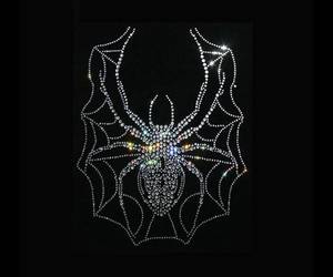 Bling Rhinestone Transfers Hot-fix Crystal Halloween Spider <strong>Web</strong> Heat Press Iron on Patch for T-Shirt Clothing - Product Image 5