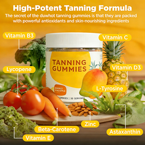 Women Daily <b>Tanning</b> Gummies Astaxanthin,L-Tyrosine, Lycopene,Vitamin A, Complex for <b>Tanning</b> <b>Supplement</b> to Glowing & Healthy Skin - Product Image 4