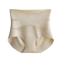 Culotte gainante taille haute sans couture pour femme, effet ventre plat, soutien croisé, amincissante, sous-vêtement quotidien, vente en gros