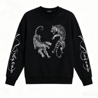 Sweat-shirt à col rond personnalisé avec logo imprimé, élégant, de haute qualité, coupe classique, épais et respirant, 100% coton, style homme.