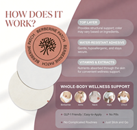 Acentiallabs Patchs Transdermiques à l'Extrait Herbal de Berbérine pour le Contrôle de l'Appétit et la Perte de Poids - Soutien Naturel Pur pour le Sommeil et la Fermeté de la Peau