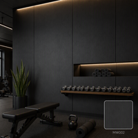 Panneau mural flexible en WPC de haute qualité, grain de bois noir charbon, écologique, certifié CE, revêtement mural plat pour hall, villa, hôtel