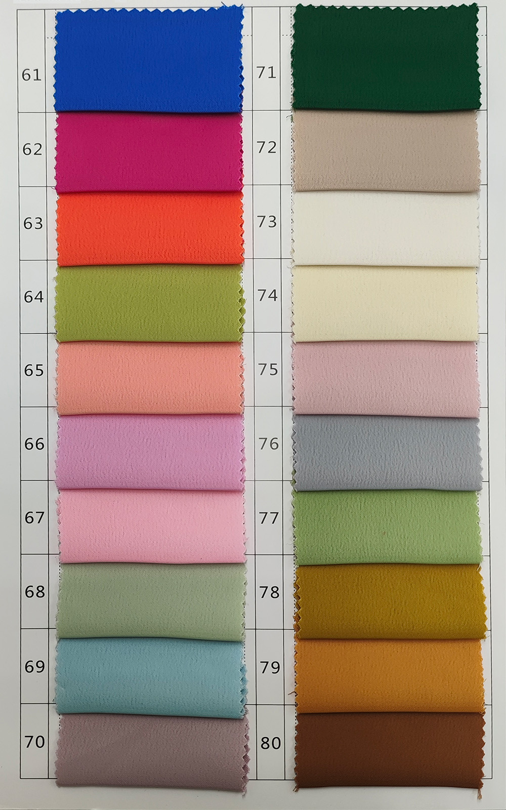 color Number61-80