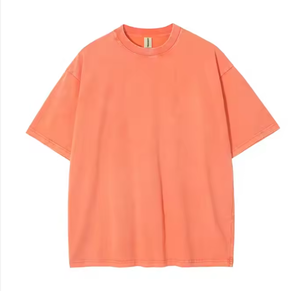 T-shirt surdimensionné pour homme, personnalisé, manches courtes, col rond, couleur unie, jersey 100% coton, coupe respirante, style décontracté - Product Image 3