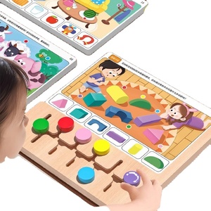 Nuovo Set di Giochi in Legno per Bambini per Allenare il Pensiero Logico, Metodi di Gioco Multipli, Sviluppo Cerebrale Completo, <span class=keywords><strong>Educazione</strong></span> Precoce 3-6 Anni - Product Image 1