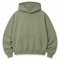 Sweat-shirt à capuche en molleton épais 420 g/m² de qualité supérieure, personnalisable avec logos, coupe ample, style streetwear, couleur unie
