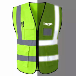 Gilet de sécurité léger de course à pied haute visibilité directe d'usine AI-MICH avec bandes réfléchissantes - Product Image 2