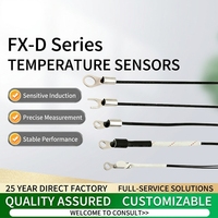 Capteur de température NTC série FX-D SMD avec détection sensible et mesure précise et sonde à câble en spirale
