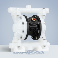 Pompe à membrane pneumatique de 1/2 pouces avec diaphragme en PTFE Santoprene pour liquides chimiques et boues pour le traitement des eaux usées