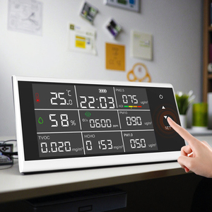 Detector de Calidad del Aire de Escritorio para CO2, PM2.5, PM1.0 y PM10, Sensor NDIR, Monitor Multifunción, Personalizable para Escuelas, Compatible con OEM, Certificación CE/RoHS - Product Image 2