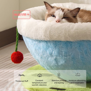 Cama para Perros y Gatos en Forma de Taza de Café, Redonda, Cálida, de Gran Tamaño, Nido para Mascotas, Artículos para Mascotas - Product Image 3