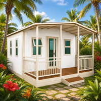Maison conteneur préfabriquée portable avec auvent pour location Airbnb, parc de vacances et hébergement touristique