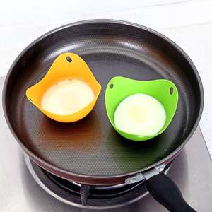 Tazas de silicona económicas sin BPA para cocinar huevos pochés y vaporizador de huevos con soporte de anillo, aptas para lavavajillas y ecológicas - Product Image 2