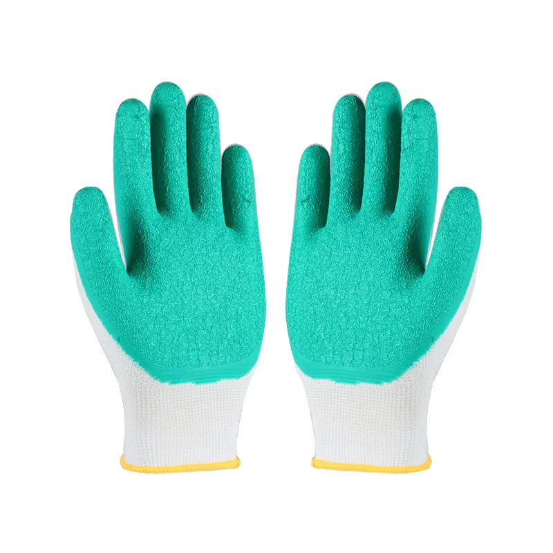 10 Gauge latexbeschichtete Handschuhe mit grüner Beschichtung