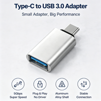 Adaptateur OTG USB-C vers USB 3.0 Super Rapide 5 Gbit/s en Aluminium Mini Plug & Play Convertisseur USB-C Vente en Gros OEM