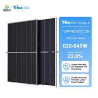 Panel Surya Trina Solar Vertex N 620W 625W 630W Tipe-N I-Topcon Bifasial Kaca Ganda 635W 640W 645W Modul Monokristalin