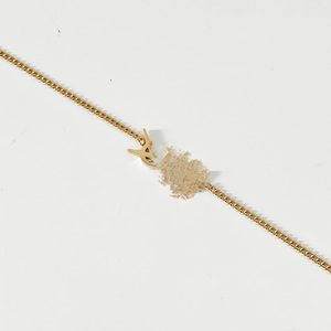 <span class=keywords><strong>Pulsera</strong></span> de Letras Apilable Ajustable de Acero Inoxidable Chapado en Oro de 18K, Estilo Minimalista para Mujer - Product Image 5