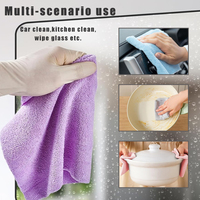 Kain Lap Mikrofiber Ramah Lingkungan 25x25cm 20 Lembar dalam Gulungan untuk Membersihkan Lemak Dapur, Debu, dan Pengeringan Meja, Berlubang, Dapat Digunakan Kembali