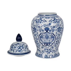 Vaso in Ceramica Stile Ginger Jar con Design Floreale per Arredamento Soggiorno e Decorazione Tavolo - Product Image 3