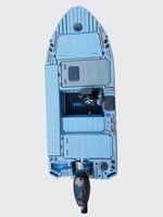 Bateau à moteur en polyéthylène HDPE moulé par rotation, non gonflable, 13,8 pieds (4,2 m), bateau de croisière, bateau de pêche, bateau à rames