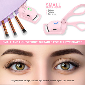 Recourbe-cils chauffant <span class=keywords><strong>électrique</strong></span> ALIVER, rose, rechargeable USB Type-C, 2 réglages de température, tenue 24h, emballage personnalisé, directement de l'usine - Product Image 4