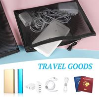 Bolsa de Almacenamiento de Documentos Multiusos al por Mayor, Bolsa de Plástico de Nailon para Documentos, Carpeta con Cierre de Malla para Organizar Cosméticos