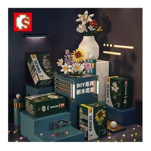 Toysrunner Rose & Sunflower DIY Flower Building Blocks Set 601232-601255 - Jouet de construction créatif en plastique ABS - Product Image 2