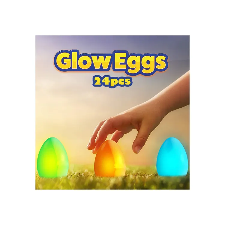थोक प्लास्टिक fashional रंग अंधेरे में चमक ईस्टर अंडे