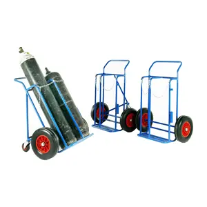 Gaz silindiri arabası toptan ağır metal gravu gaz oksijen silindiri arabası tıbbi kaynak gaz şişesi el arabası - Product Image 1