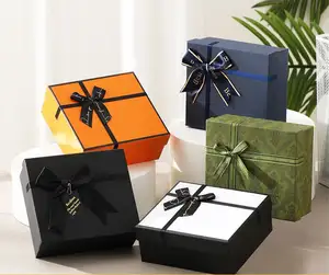 Black Wholesale Custom Logo Premium Luxury Cardboard Paper Gift Wig Hair Extension Magnetic Packaging Box Customized Ribbon Art