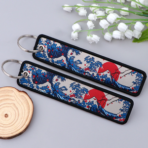 Tùy chỉnh thêu Keychain Anime Thêu Móc Chìa Khóa Cá nhân Keychain hai mặt thêu nhãn Anime Logo namel tag - Product Image 3