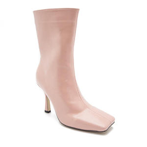 OEM disponible otoño señoras moda tacón de aguja botas de punta cuadrada vestido botas delgadas <span class=keywords><strong>botines</strong></span> tacones para <span class=keywords><strong>mujer</strong></span> - Product Image 1