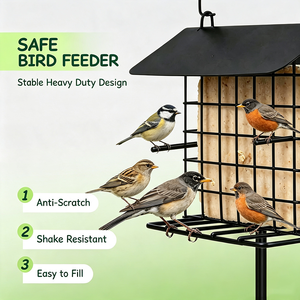 Schwarz/Grüner Metall-Vogelfutterspender für Papageien & <span class=keywords><strong>Tauben</strong></span> - Für Innen- und Außenbereich - Product Image 5