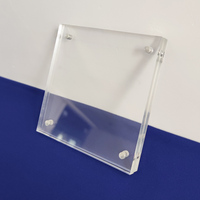 Ensemble de 3 cadres magnétiques en acrylique, cadres transparents en bloc, blocs photo de bureau en lucite 4x4