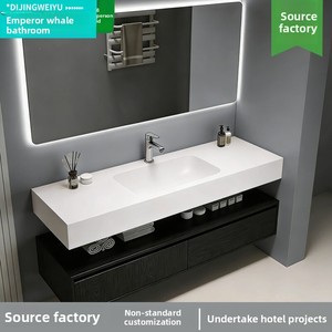 <span class=keywords><strong>Mobile</strong></span> <span class=keywords><strong>Bagno</strong></span> Sospeso con Lavabo Integrato in Ceramica Senza Soluzione di Continuità e Specchio Intelligente Incluso - Product Image 2