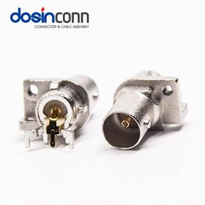 Connecteur BNC mâle femelle, câble coaxial RF, prise avec connecteur RG59 58, type à sertir, 50 75 ohms, angle droit, <span class=keywords><strong>mini</strong></span> connecteur de puissance, montage sur circuit imprimé - Product Image 2