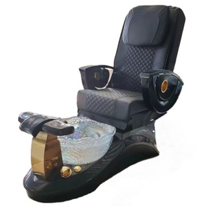 Kisen Hot Sale Commercial Furniture Beauty Spa Salon Modern Grey Gold Pedicure Chair with LED <b>Back</b> Massage Function for Sale - Product Image 4