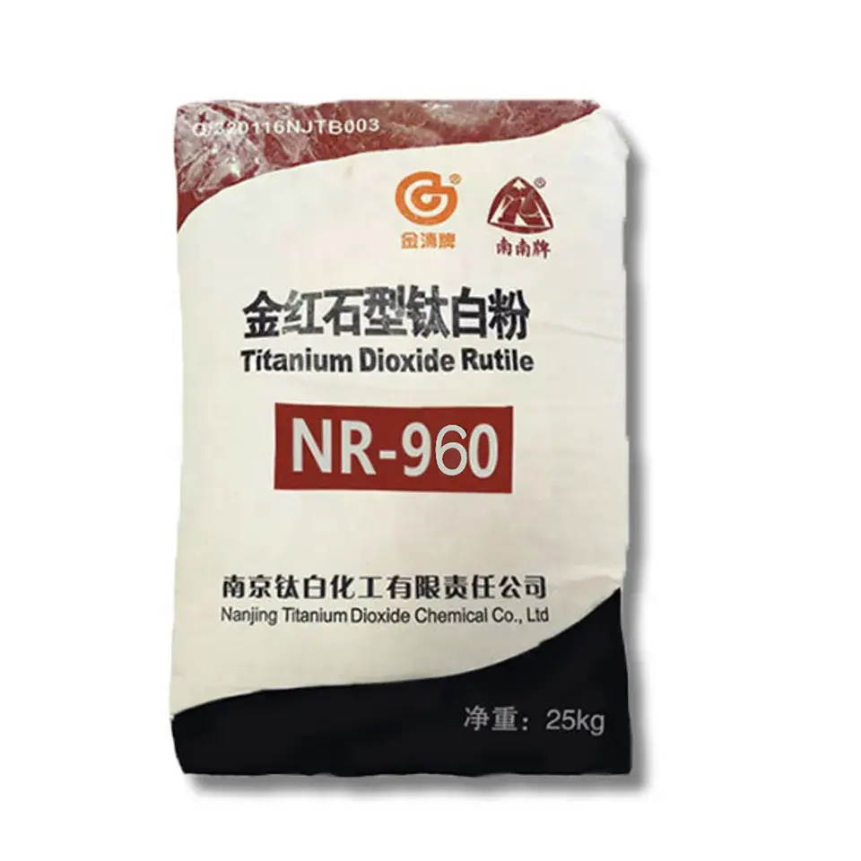 Nanjing Titanium White NR960 alta disperdibilità ad alta potenza di copertura biossido di titanio ad alta bianchezza per rivestimenti/vernici
