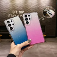 Coque de téléphone antichoc de luxe en TPU électroplaqué avec support pour Samsung S26 Ultra – Transparente, en promotion, pour téléphone portable Plus