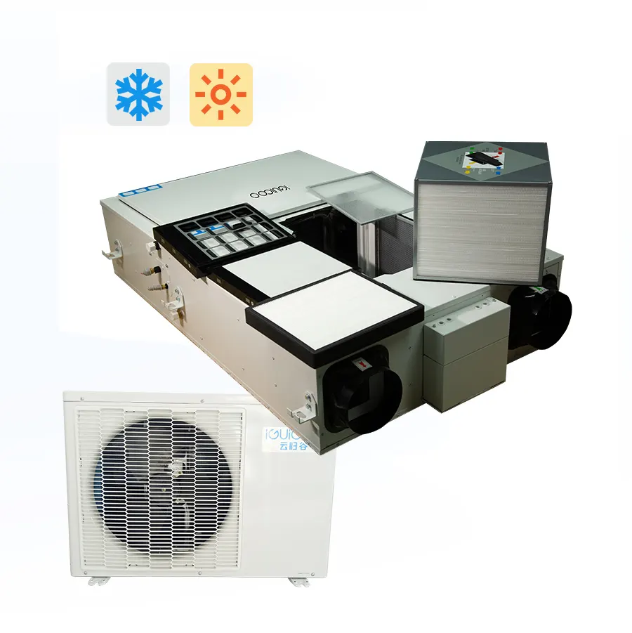 Casa inteligente ar ventilação sistema com recuperação de calor recuperador com tuya controle pré-aquecer e pré-cool