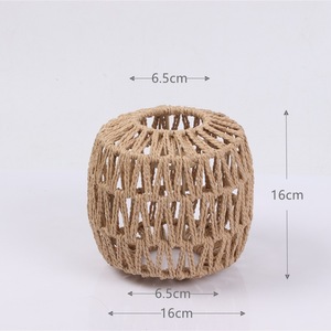 Lampadario con <span class=keywords><strong>paralume</strong></span> da camera da letto con tessuto creativo in <span class=keywords><strong>corda</strong></span> di carta intrecciata a mano - Product Image 5