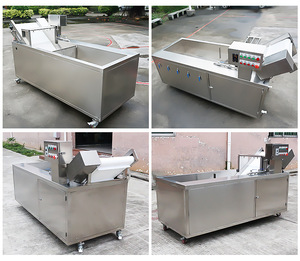 Lavadora de frutas vegetales frescos Máquina de limpieza de burbujas de aire de zanahorias de dátiles secos completamente automática - Product Image 6