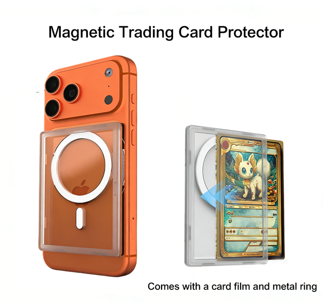 Strong Magnetic Trading Card Protection Phone Holder Anti Scratch Game Card Sleeve With Card Film Display Card Case